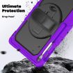 Samsung Galaxy Tab S10 FE+ Purple Silicone Hybrid Case with Strap - 4