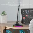 White USB Multi-function Microphone with RGB Light and Built-in Sound Card - 3