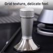 Mesh Texture Coffee Powder Pressing Hammer - 53.3mm Stainless Steel Silver - 5