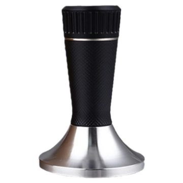 Mesh Texture Coffee Powder Pressing Hammer - 58.3mm Stainless Steel (Black) - 1