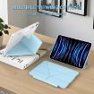 iPad Pro 13 2024 Light Blue Leather Case with Detachable Holder - 4