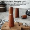 Red Brown Solid Wood Stand Stainless Steel Coffee Powder Needle - 3