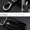Universal Car Key Case - Black Cowhide Leather Protective Cover - 3