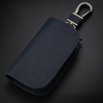 Dark Green Universal Car Key Case - Cowhide Leather Protective Cover - 1