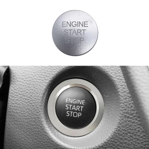Toyota Corolla Cross/Yaris Key Ignition Switch Ring Cover, Gasoline, Silver - 1