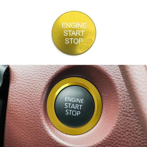 Toyota Corolla Cross/Yaris Key Ignition Switch Ring Cover, Gold, Gasoline - 1