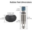 BEXIN FT-13 Tripod Anti-Slip Rubber Feet Pads 3/8 Screw (Black) - 5