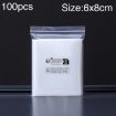 100pcs Double Layer Warning Ziplock Bags, 6x8cm, 8 Wire, Eco-Friendly - 1