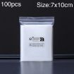 100pcs Double Layer Ziplock Bags, 7x10cm, Warning Label, 10 Wire - 1