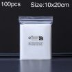100pcs Double Layer Warning Ziplock Bags 10x20cm 10 Wire Environmental - 1