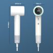 LED Digital Display High Speed Negative Ion Hair Dryer, EU Plug, White - 2