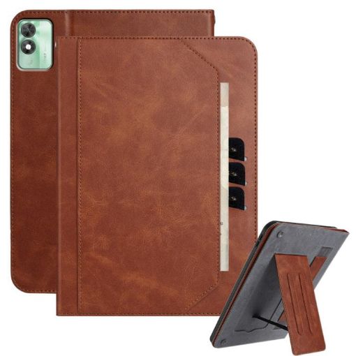Techo Megapad 11 2024 Leather Wristband Tablet Case - Brown - 1