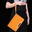Techo Megapad 11 2024 Yellow Leather Tablet Case with Wristband - 8