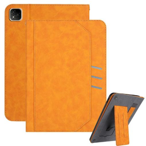 Infinix XPad 11 2024 Yellow Leather Tablet Case with Wristband - 1