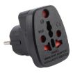 WSA-9 German Plug Universal Travel Adapter with Safety Shutter - Black - 1