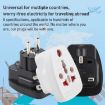 WSA-9 German Plug Universal Travel Adapter with Safety Shutter - Black - 6