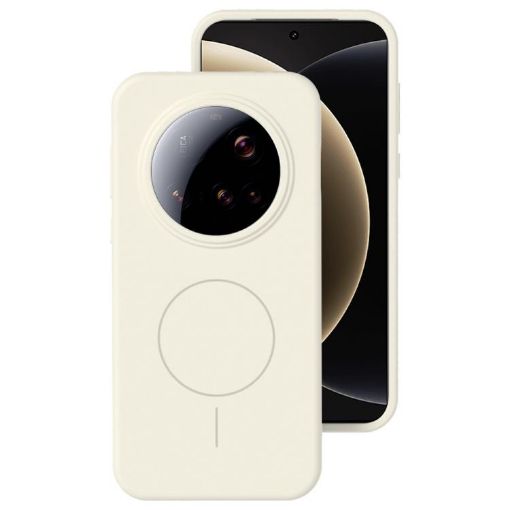 Xiaomi 15 Ultra Antique White MagSafe Silicone Phone Case - 1