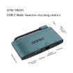 Onten 6-in-1 USB-C Dock: HDTV, VGA, RJ45, USB-C Data & PD, USB 3.0 (Green) - 4