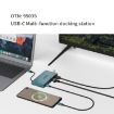 Onten 6-in-1 USB-C Dock: HDTV, VGA, RJ45, USB-C Data & PD, USB 3.0 (Green) - 6