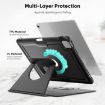 iPad Air 13 2025/2024 Honeycomb Magnetic Leather Case (Black) - 4