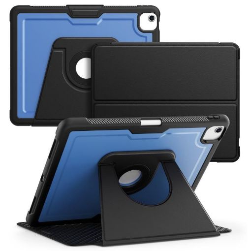 iPad Air 13 2025/2024 Honeycomb Magnetic Leather Case - Blue - 1
