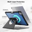 iPad Air 13 2025/2024 Honeycomb Magnetic Leather Case - Blue - 4