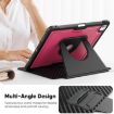 iPad Pro 13 2024 Honeycomb Magnetic Leather Case - Wine Red - 6