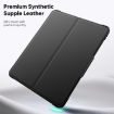 iPad Pro 13 2024 Blue Leather Smart Case with Magnetic Rotation Holder - 2