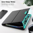 iPad Pro 13 2024 Blue Leather Smart Case with Magnetic Rotation Holder - 3