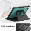 iPad Pro 13 2024 Dark Green Leather Magnetic Rotation Case - 6