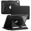 iPad 2025/2022 Honeycomb Magnetic Rotation Leather Case - Black - 1