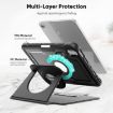 iPad mini 2024/mini 6 Black Honeycomb Magnetic Rotation Leather Case - 4