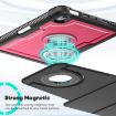 iPad mini 2024/mini 6 Wine Red Honeycomb Magnetic Leather Case - 5