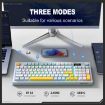 ONIKUMA G80 Bluetooth 2.4G Wired Silent Silver Keyboard (Green) - 5