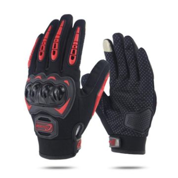 SOMAN CG666 XL Red Motorcycle Riding Anti-slip Full Finger Gloves - 1