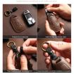 Mazda Axela Hallmo B023 Crazy Horse Cowhide Key Cover (Black) - 8