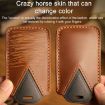 Kia Carnival Hallmo B087 Blue Crazy Horse Cowhide Key Cover - 4