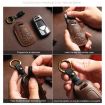Toyota Corolla 2-Button B110 Cowhide Car Key Cover - Brown - 8
