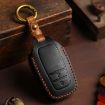 Toyota Corolla 3-Button B111 Crazy Horse Cowhide Key Cover (Black) - 1