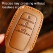 Toyota Corolla 3-Button B111 Crazy Horse Cowhide Key Cover (Black) - 7