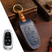 Hyundai Staria/Sonata 5-Button Car Key Cover - Blue Cowhide Protection - 1