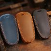 Hyundai Staria/Sonata 5-Button Car Key Cover - Blue Cowhide Protection - 3