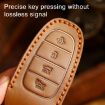 Hyundai Staria/Sonata 7-Button B124 Cowhide Key Cover (Black) - 7