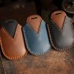 Honda Odyssey 2024 Hallmo Cowhide Car Key Cover 5-Button Brown - 3