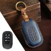 Honda Odyssey 2024 Key Cover - 5-Button Blue Crazy Horse Cowhide - 1
