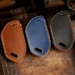 Kia K3/K5 2024 Hallmo Crazy Horse Cowhide Key Cover (6-Button Black) - 3