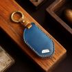 Kia K3/K5 2024 Hallmo Crazy Horse Cowhide Key Cover (7-Button Blue) - 2
