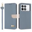 Redmi K70 Pro/Poco F6 Pro 5G Light Blue Leather Case with Hand Strap - 1