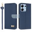 Redmi Note 13 4G Global Leather Case with Hand Strap - Dark Blue - 1