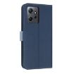 Redmi Note 12 4G Dark Blue Leather Phone Case with Hand Strap - 3